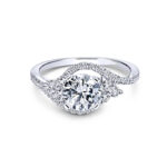 Μονόπετρο δαχτυλίδι σε μοντέρνο σχέδιο