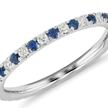 Δαχτυλίδι λευκόχρυσο με ζαφείρι και διαμάντια - Diamond Ring
