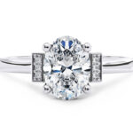 Μονόπετρο δαχτυλίδι μπριγιάν λευκόχρυσο