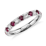 Λευκόχρυσο δαχτυλίδι με ρουμπίνι και διαμάντια - Τηλέφωνο 210 3615006