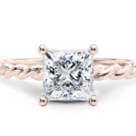 Ροζ χρυσό μονόπετρο μπριγιάν - monopetro.com.gr e-shop online