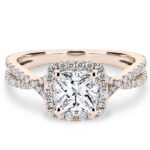 Μονόπετρο δαχτυλίδι ροζ χρυσό K18 - Eshop monopetro.com.gr