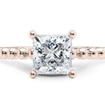 μονόπετρο δαχτυλίδι ροζ χρυσό Princess-Online monopetro.com.gr