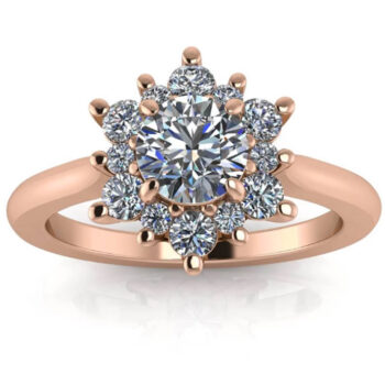 Ροζέτα με μπριγιάν σε ροζ χρυσό - Ketsetzoglou Diamond Ring