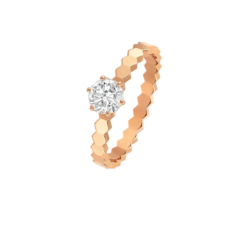 Μονόπετρο δαχτυλίδι ροζ χρυσό με μπριγιάν / Diamond Ring