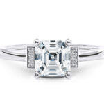 Λευκόχρυσο μονόπετρο δαχτυλίδι μπριγιάν Κ18 - Ketsetzoglou.gr