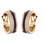Τρίχρωμα σκουλαρίκια με διαμάντια - Ketsetzoglou Diamonds