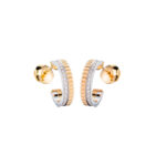 Δίχρωμα σκουλαρίκια με διαμάντια Κ18  | Diamond Earrings |