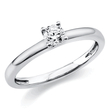 Λευκόχρυσο μονόπετρο μπριγιάν φυσικό