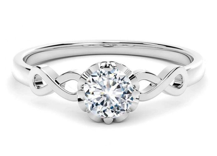 μονόπετρο δαχτυλίδι λευκόχρυσο με διαμάντι - Δείτε online τώρα