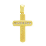 Σταυρός βάπτισης με ζιργκόν 14κ- Ketsetzoglou Jewelry Athens