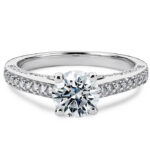 Λευκόχρυσο μονόπετρο με διαμάντια 18κ - Ketsetzoglou Diamond