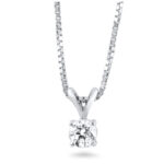 Μονόπετρο κολιέ λευκόχρυσο Κ18 - Ketsetzoglou Diamond