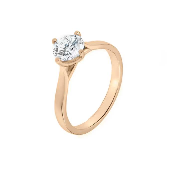 Λευκόχρυσο μονόπετρο με διαμάντι Κ18 -Ketsetzoglou Diamond