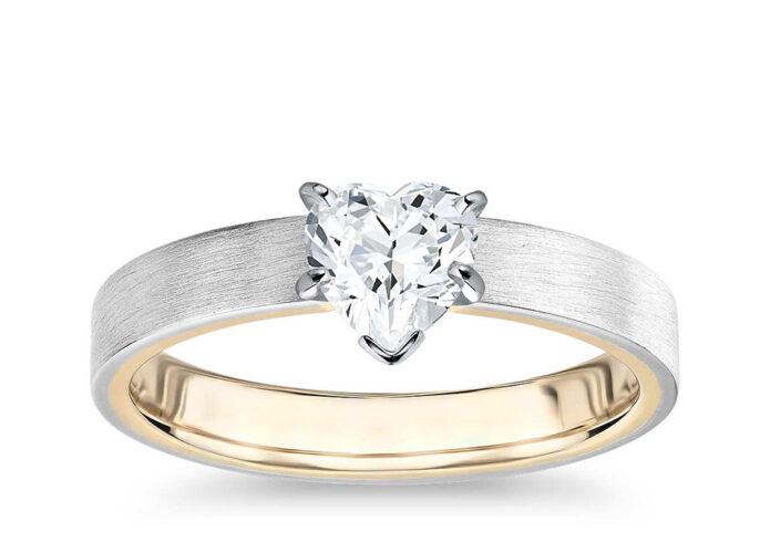 Μονόπετρο δαχτυλίδι μπριγιάν καρδιά -Engagement Diamond Ring