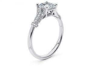 Μονόπετρο δαχτυλίδι princess cut diamond