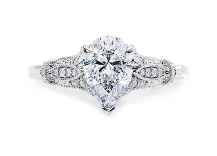 Μονόπετρο δαχτυλίδι pear cut diamond - Diamond Ring Athens