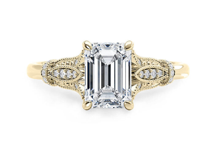 μονόπετρο δαχτυλίδι emerald cut diamond - monopetro.com.gr shop online