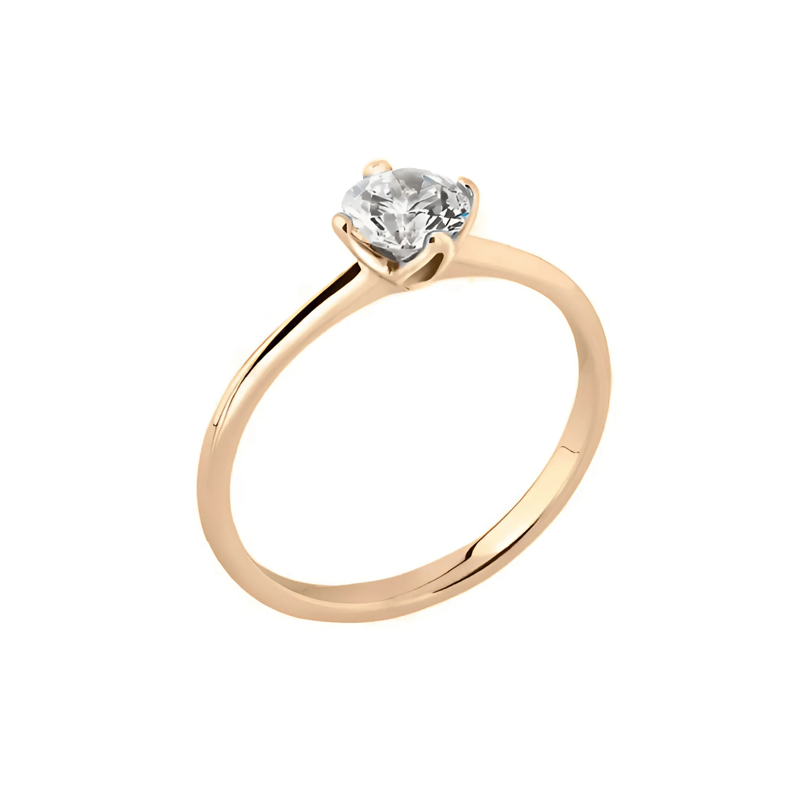 Κομψό μονόπετρο δαχτυλίδι μπριγιάν Κομψό μονόπετρο δαχτυλίδι μπριγιάν - Online Ketestzoglou.com