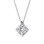 Vintage μονόπετρο κολιέ μπριγιάν - Online eshop Ketsetzoglou.com