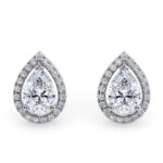 Σκουλαρίκια δάκρυ με διαμάντια ορυκτά - Monopetro Ketsetzoglou