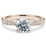 Μονόπετρα δαχτυλίδια μπριγιάν σε ροζ χρυσό - monopetro.com.gr