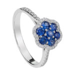 Δαχτυλίδι με διαμάντια και ζαφείρια ορυκτά /ketsetzoglou.com