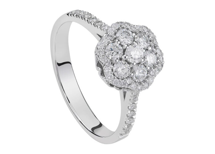Μονόπετρο δαχτυλίδι με διαμάντια Κ18 - eshop ketsetzoglou.com