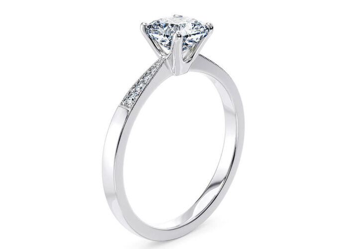 Μονόπετρα δαχτυλίδια με cushion cut diamond - Image 2