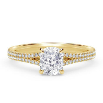 Μονόπετρο δαχτυλίδι κίτρινο χρυσό με διαμάντι - Ketsetzoglou.com