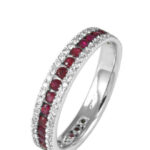 Δαχτυλίδι λευκόχρυσο μπριγιάν με ρουμπίνι - Ketsetzoglou