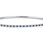 Βραχιόλι με στρογγυλά διαμάντια και ζαφείρια by Ketsetzoglou
