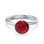 Δαχτυλίδι με ρουμπίνι λευκόχρυσο με μοναδικό design