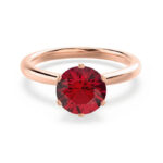 Ρουμπίνι δαχτυλίδι με μοντέρνα γραμμή