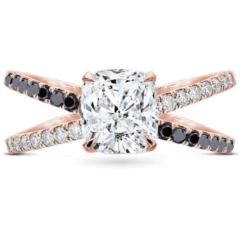Μονόπετρο δαχτυλίδι με διαμάντια ξεχωριστό σχέδιο-Ketsetzoglou