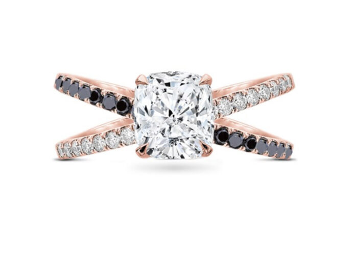 Μονόπετρο δαχτυλίδι με διαμάντια ξεχωριστό σχέδιο-Ketsetzoglou