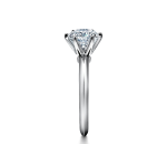 Μονόπετρο δαχτυλίδι λευκόχρυσο με στρογγυλό διαμάντι