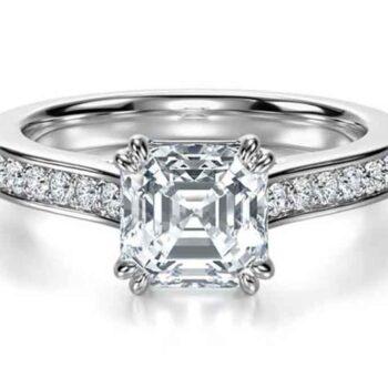 Asscher diamond μονόπετρα δαχτυλίδια - Online ketsetzoglou.com