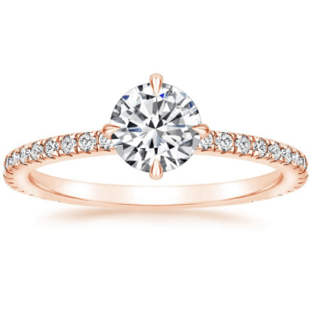Ροζ χρυσό Κ18 δαχτυλίδι με διαμάντι - Engagement Diamond Ring