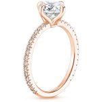 Ροζ χρυσο Κ18 δαχτυλίδι με διαμάντι