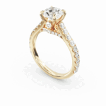 18K Solitaire Ring with Brilliant Cut Diamond  - monopetro.com.gr