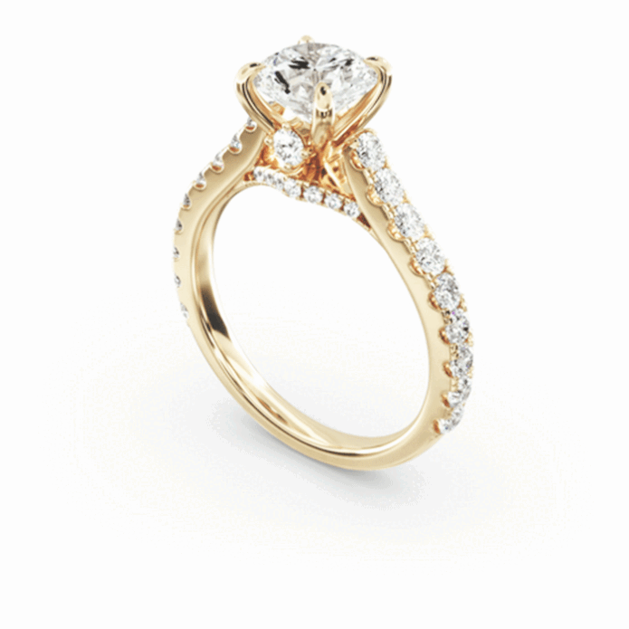 18K Solitaire Ring with Brilliant Cut Diamond  - monopetro.com.gr