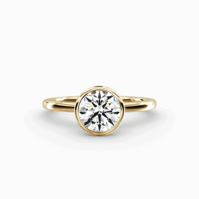 Solitaire Diamond Ring 18K Gold