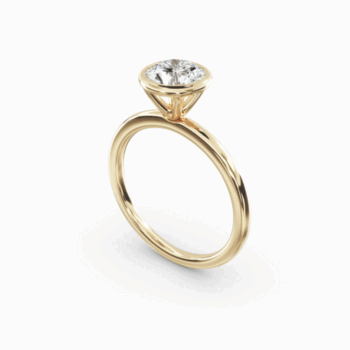 Solitaire Diamond Ring 18K Gold