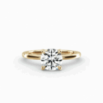 Round Diamond Solitaire Ring 18K