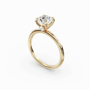 Round Diamond Solitaire Ring 18K