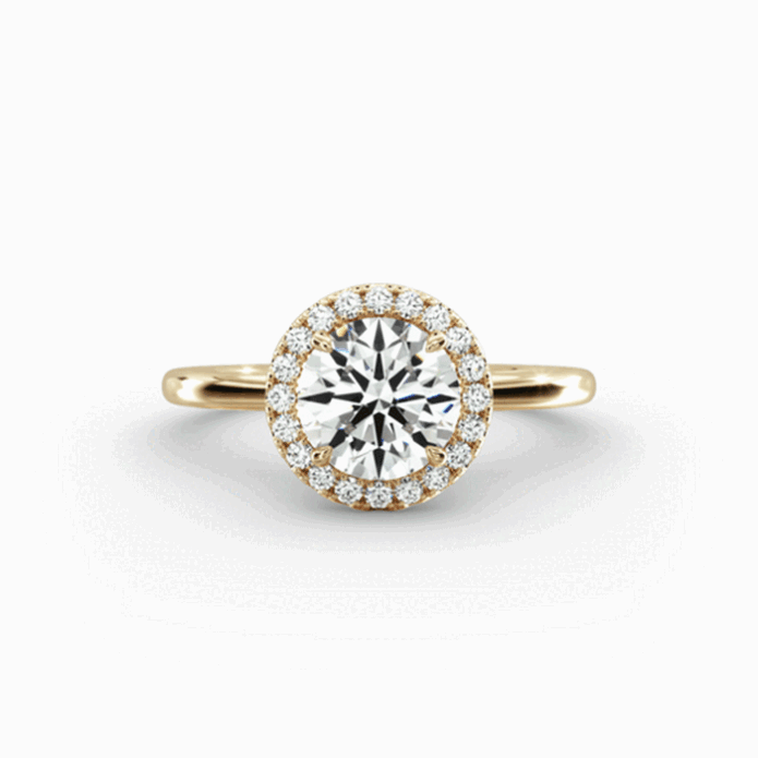Round Cut Diamond Halo Ring