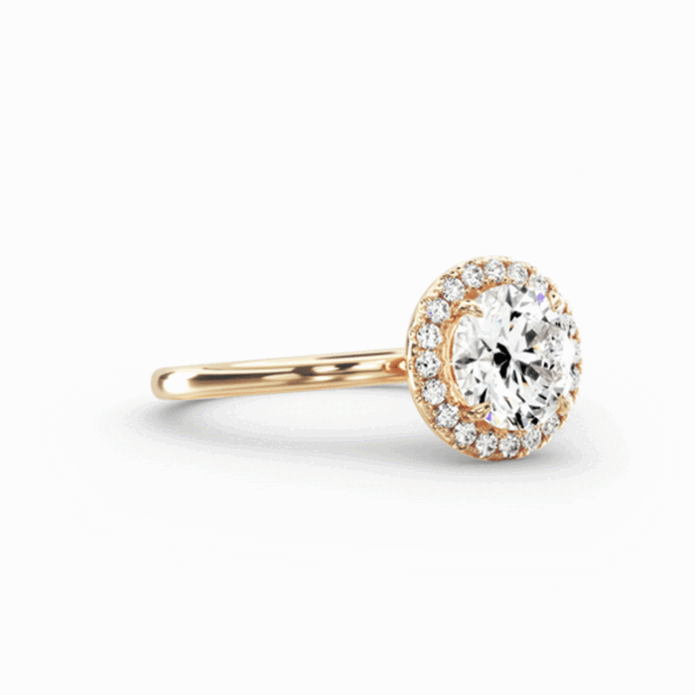 Round Cut Diamond Halo Ring