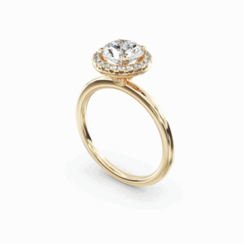 Round Cut Diamond Halo Ring