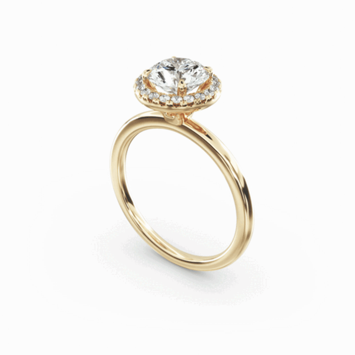 Round Cut Diamond Halo Ring